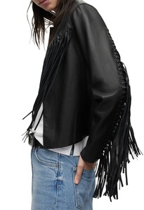 Latest Design Fashionable Fringe Leather <b>Jacket</b> Solid Material High Quality Winter <b>Slim</b> <b>Fit</b> Men's Fringe Leather <b>Jacket</b> - Product Image 4