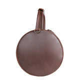 Men's Genuine Leather <b>Duffel</b> <b>Bag</b> 30-40L Zipper Closure Adjustable Strap Casual Gym Travel <b>Bag</b> Solid Brown Color - Product Image 3