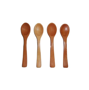 Ensemble de cuillères en bois naturel marron, ustensiles de cuisine - Product Image 2