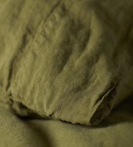 Ensemble de housse de couette en lin vert uni 3 pièces, tissé, écologique, pour usage domestique, lavable en machine, style pastoral - Product Image 2