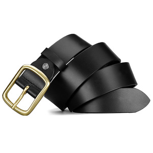 High Quality <b>Top</b> Layer Genuine Leather Mens Belts Fashion Pin Buckle Belt Custom Logo - Product Image 4