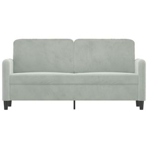 Sofá de 2 Plazas en Terciopelo Gris Claro, 100% Poliéster con Textilene Metálico para Sala de Estar - Product Image 3