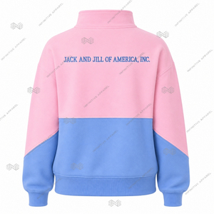 เสื้อสเวตเชิ้ตคอเต่าปักลายสีสันตัดกันแบบผูกเชือกสำหรับผู้หญิงจากแบรนด์ Jack And Jill Of America Inc. รุ่น Greek Apparel ขายส่ง - Product Image 4