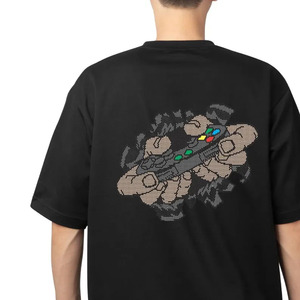 Luxury Custom Rhinestone <b>Tshirts</b> Black 100% Cotton Men's T-shirts Round Neck Summer Streetwear Bling Crystal Tee OEM Design - Product Image 2