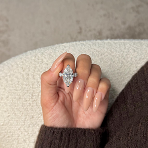 15 ct Marquise Cut Lab Grown <b>Diamond</b> <b>Ring</b> wedding and engagement Lab Grown <b>Diamond</b> <b>Ring</b> for her - Product Image 1