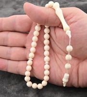Nouveau modèle de tasbih de prière en perles de corne de buffle blanches, de haute qualité, écologique, fait main, moderne, taille personnalisée