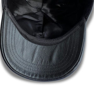 Casquette de baseball réglable en cuir véritable style vintage pour hommes et femmes, avec logo brodé personnalisé et impression en relief 2026 - Product Image 3