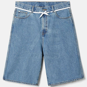Latest Design 100% Cotton Mid Waist Casual Breathable Eco-Friendly Jeans Shorts with Custom Logo for Men - Product Image 4