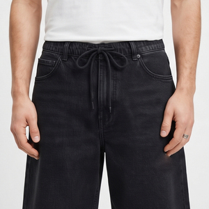 Manufacture <b>Drawstring</b> Waist Long <b>Jeans</b> Shorts <b>Men</b> Stonewashed Denim Shorts <b>Men's</b> Hip Hop Streetwear Denim <b>Jeans</b> Shorts <b>Mens</b> - Product Image 2