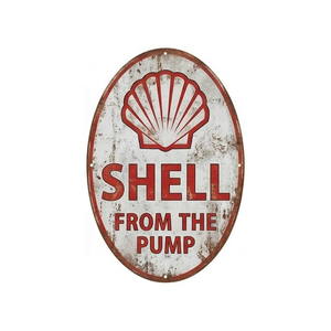 Letrero Metálico Ovalado Vintage de Gasolina con Boquilla Alada Roja, Placa Desgastada para Gasolinera, Garaje, Cueva del Hombre, Decoración de Pared del Hogar - Product Image 4