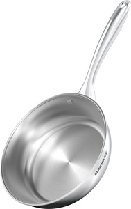 Ensemble de casseroles SUNHOUSE en acier inoxydable 4 pièces pour usage domestique, compatible avec les cuisinières à gaz, comprend des casseroles, des poêles, passe au four et au lave-vaisselle - Product Image 4