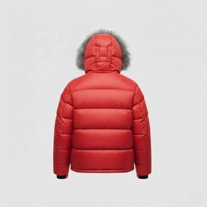 Chaquetas Acolchadas Personalizadas con Cierre, Cuello Alto, para Hombre, de Poliéster, con Estampado, Chaqueta de Burbujas a Precio Económico, Chaqueta de Invierno con Capucha de Piel - Product Image 2