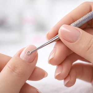Dual End Stainless Steel <b>Cuticle</b> Pusher <b>Tool</b> with Non-Slip Grip Nail <b>Tool</b> - Product Image 3