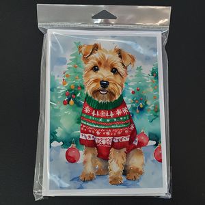 Whimsical Norfolk Terrier Christmas <b>Greeting</b> <b>Cards</b> Pack of 8 A7 Size 5x7 Blank <b>Note</b> <b>Cards</b> with Envelopes - Product Image 3