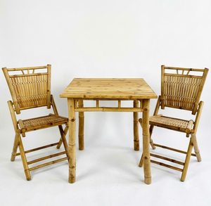 Modern Convertible Bamboo Dining Chair and <b>Table</b> Set Foldable Legs <b>Wood</b> <b>Outdoor</b> Patio Garden Furniture From Hanoi - Product Image 6