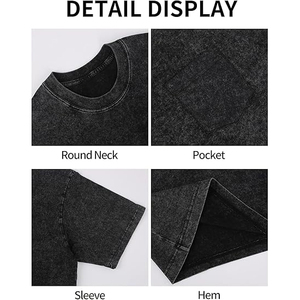 Camiseta Negra de Manga Corta para Hombre con Bolsillo en el Pecho, Corte Regular, Algodón Jersey, Cuello Redondo, Color Sólido - Product Image 2