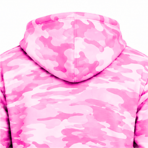 <b>Mens</b> <b>Pink</b> Camouflage Eco-Friendly Winter Hoodie Pullover Long Sleeve Drawstring Hood Kangaroo Pocket Streetwear Casual - Product Image 4