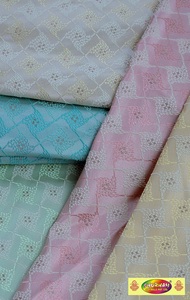Tissu Jacquard Géométrique Celeste |   Tissu en polyester 100% tissé à motif losanges |   Textile de mode et ethnique de 58 pouces - Product Image 2