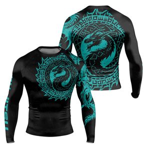 Factory Custom Unisex Rashguard UPF 50 Team Wear Sublimation Anti Odor Breathable Compression Polyester Wholesale OEM OEM UPF 50 - Product Image 1