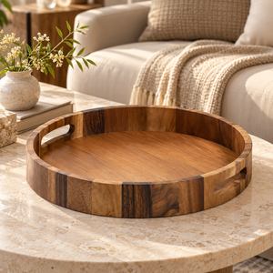 Bandeja de Madera de Nogal Ovalada, Moderna, Clásica, Hecha a Mano, Resistente, para Servir Frutas, para Comedor, Té, Restaurante, Hotel, Aperitivos, Desayuno - Product Image 5