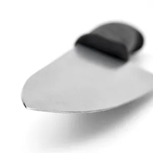 Couteau de chef classique de 8 pouces, manche noir profilé, lame argentée unie, pour la cuisine, la découpe de fruits, la découpe de légumes, la préparation des aliments - Product Image 5