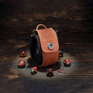 Leather Dice Cup With Crocodile Pattern Embossed Design Handmade Luxury Dice Storage Bag For Adults - Product Image 6