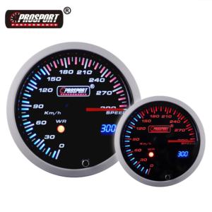 Nouveau Compteur de Vitesse Japonais 85mm à Lentille Teintée 0-300 KMH, Rétroéclairage Blanc Ambre, Cadre en Aluminium, Double Affichage, Avertissement, Garantie 12 Mois - Product Image 1