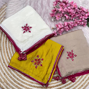 Sari indien de créateur Chinon, best-seller, avec broderie Jari, tenue ethnique, le plus tendance, export, avec blouse exclusive, boutique exclusive - Product Image 1