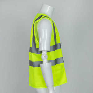 Veste de sécurité haute visibilité en polyester 120G avec logo personnalisable, veste hautement réfléchissante pour la sécurité - Product Image 5