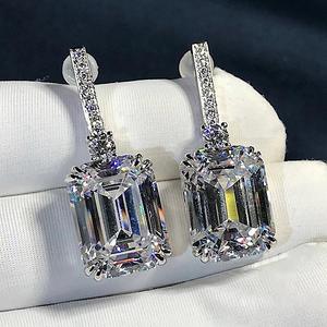 Round Brilliant Cut <b>Moissanite</b> Stud <b>Earrings</b> Unisex Luxury Claw Setting Engagement Wedding Minimalist 925 Silver Jewelry - Product Image 2