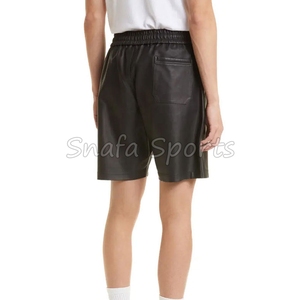 กางเกงขาสั้นหนังผู้ชายสีพื้นแบบใหม่ คุณภาพสูง ผลิตจากหนังแท้ พรีเมียม ขายดี แห้งเร็ว - Product Image 2