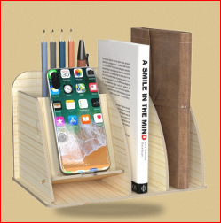 Multifunctional Paper Desk Organizer With <b>Phone</b> <b>Stand</b> And Book Holder Simple Office Storage For Promotional Activities - Product Image 6