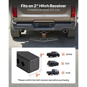 Universal Rear Bumper Guard <b>Protector</b> Wide Non-Slip Tow Hitch <b>Step</b> for 2 Inch Receiver 350 LBS Load Cargo Control Accessories - Product Image 2