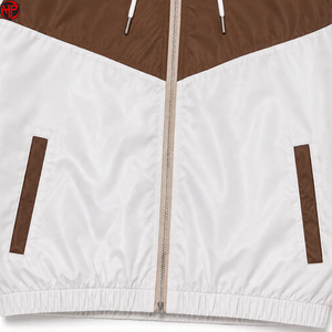 Ensemble de survêtement à capuche bicolore, veste coupe-vent légère et short, ensemble décontracté avec cordon de serrage, vêtements de sport pour hommes - Product Image 2