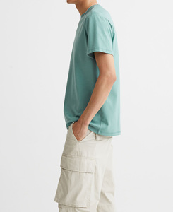 T-shirt ample en coton 100% de luxe, 350 GSM, poids lourd, avec logo personnalisé imprimé, pour homme - Product Image 3