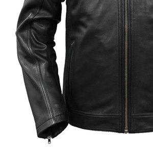 High Quality Fashion Men Genuine Leather Windproof Winter Casual Jacket by <b>Maximize</b> Wear - Product Image 6
