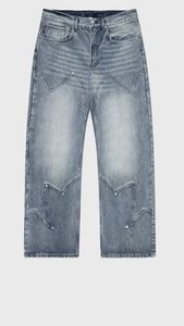 กางเกงยีนส์ลายพรางแบบคัสตอม แต่งผ้าปะติดสไตล์สตรีทแวร์ ดีไซน์สั่งทำพิเศษ คุณภาพงานเยี่ยม เนื้อผ้าพรีเมียม - Product Image 2