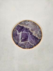 Lot de 6 sous-verres classiques vintage en agate et bois, polis, naturels, pour la décoration intérieure, écologiques, épaisseur 10 mm, en provenance d'Inde, en gros - Product Image 6