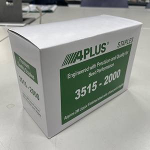 Aplus 3518-2000 Agrafe en fer pour carton, agrafe couronne 34,8 mm, tige lisse 0,9x2,2 mm, longueur 18 mm, 2000 pièces/boîte - Product Image 4