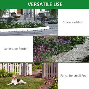 Set di 4 Pannelli per Recinzione da Giardino Pieghevoli in Metallo, 44 Pollici (Altezza) x 12 Piedi (Lunghezza), per Esterni e Patio, Senza Pali da Terra, con Finitura Verniciata - Product Image 6
