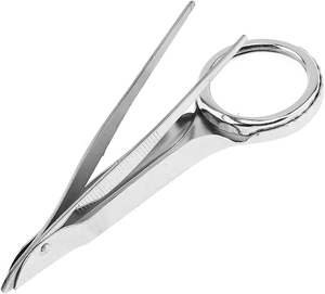 Pince à épiler inclinée en acier inoxydable avec loupe pour une épilation précise des sourcils et des poils, pince à épiler loupe pour éliminer les éclats cutanés - Product Image 2