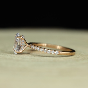 925 <b>Sterling</b> <b>Silver</b> Oval Moissanite Claw Setting Bride Jewelry <b>Set</b> Wedding <b>Rings</b> IGI Certified Luxury Valentine's Day Gift - Product Image 3