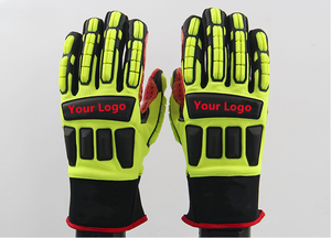 Guantes de Trabajo Resistentes a Impactos con Acolchado de TPR Amarillo Neón de Alta Calidad, Forro de Kevlar, Protección de Nudillos Nivel 6 ANSI/ISEA, Sin Recubrimiento - Product Image 4