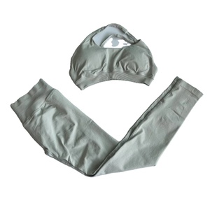 ชุดออกกำลังกายผู้หญิงแบบไขว้ด้านหลังชุดครอปโยคะบรารัดรูปชุดออกกำลังกายเลกกิ้งเอวสูง - Product Image 6