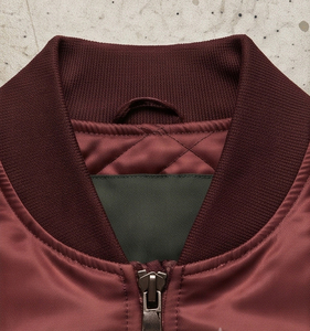Bomber Satin Jacket Women Chenille Embroidery Varsity Satin Jackets Women Crew Neck Satin MA1 Fight Jacket Ladies - Product Image 5