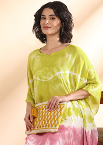 High Quality Designer Rayon <b>Kaftan</b> Tie Dyed <b>Summer</b> Daily Wear Regular Fit Sweetheart neck at Best Price by Supplier - Product Image 6