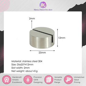 Top Most Selling <b>Round</b> Stainless Steel <b>Brushed</b> Silver Color Small Luxury Card Display Stand Card Holder at Competitive Price - Product Image 3