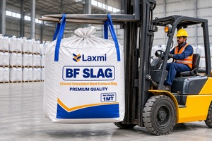 Laxmi Premium Quality BF Slag Ground Granulated Blast Furnace Slag 1MT Bulk Jumbo <b>Bag</b> - Product Image 4