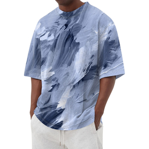 Custom Logo Silk Screen Printed Formal <b>Knitted</b> Plus Size Eco-Friendly Short Sleeve Polyester/Cotton 210gsm Heavyweight Blank - Product Image 5