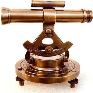 กล้องส่องทางไกลกล้องส่องทางไกลคุณภาพสูง15 "กล้องโทรทรรศน์กัปตันเรือทองเหลืองขนาด4" พร้อมเข็มทิศตกแต่งเป็นของขวัญ - Product Image 5